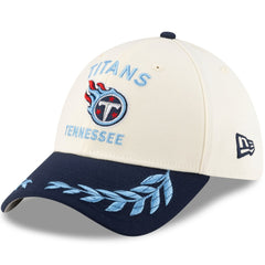 Tennessee Titans New Era 2025 NFL Draft 39THIRTY Flex Hat Cream/Navy