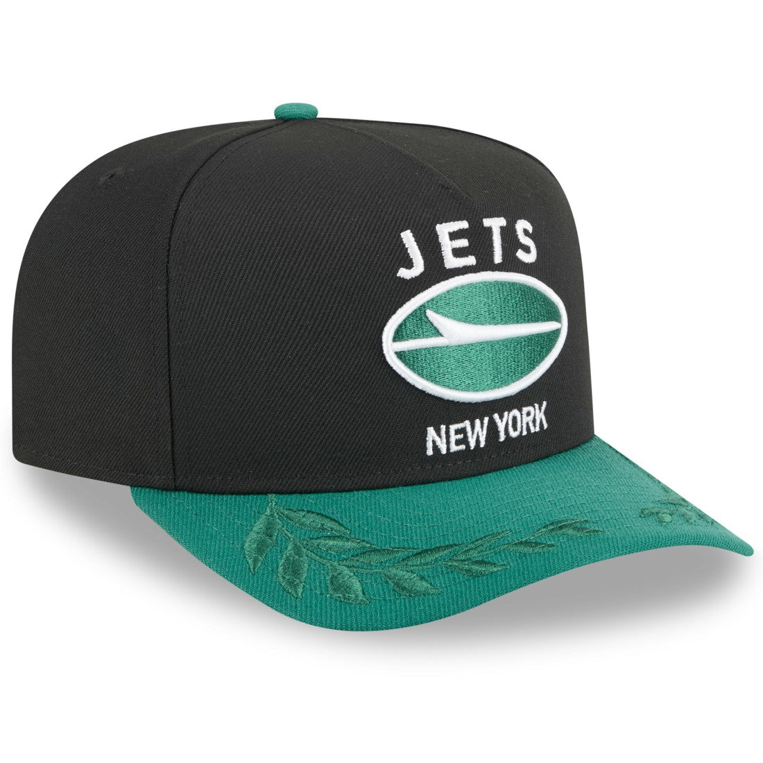 New York Jets New Era Youth 2025 NFL Draft A-Frame 9FIFTY Snapback Hat Black/Green