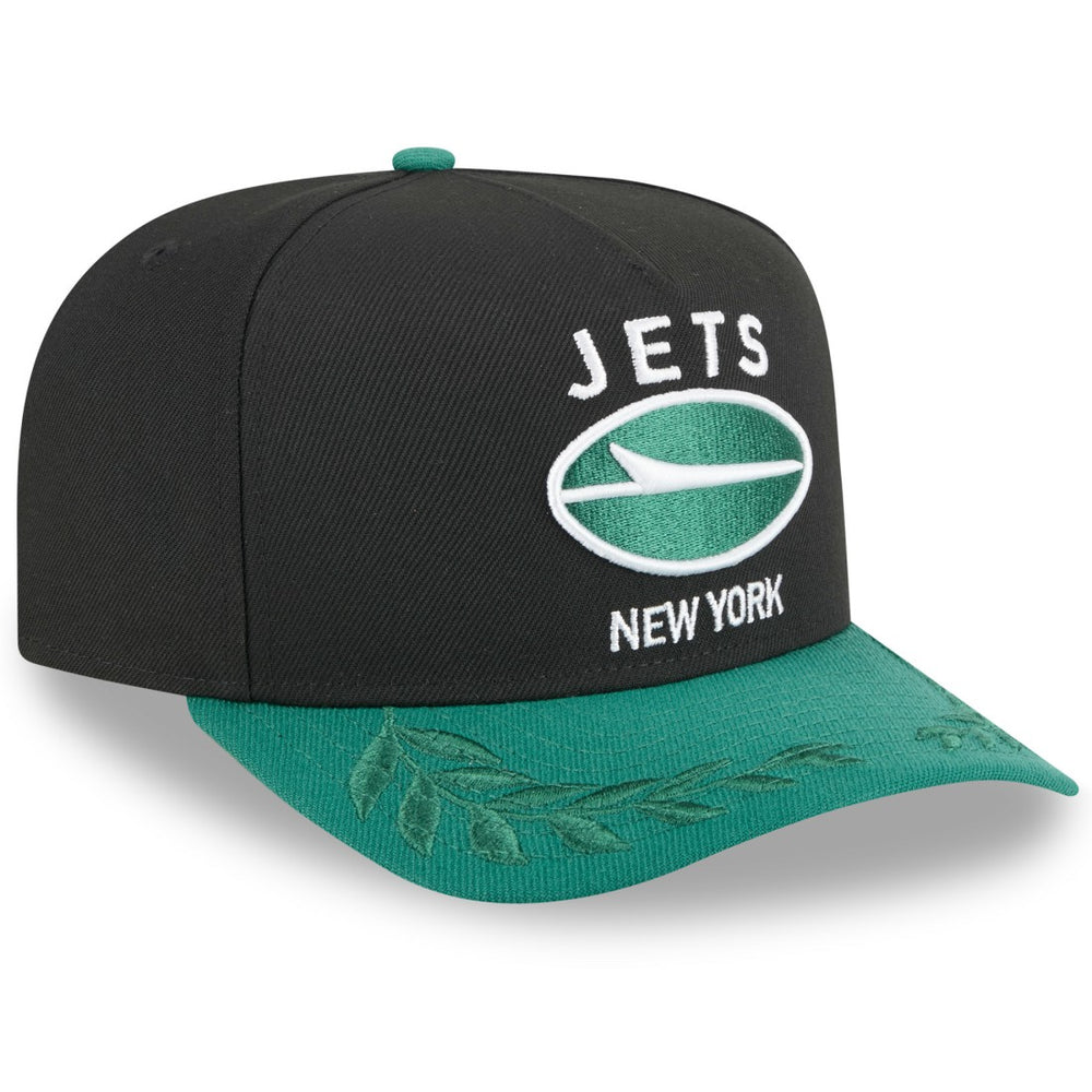New York Jets New Era Youth 2025 NFL Draft A-Frame 9FIFTY Snapback Hat Black/Green