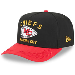 Kansas City Chiefs New Era Youth 2025 NFL Draft A-Frame 9FIFTY Snapback Hat Black/Red