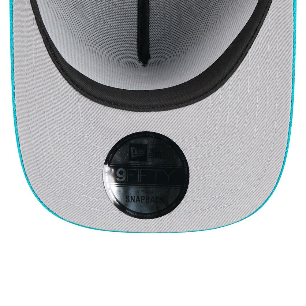 Miami Dolphins New Era Youth 2025 NFL Draft A-Frame 9FIFTY Snapback Hat Black/Aqua