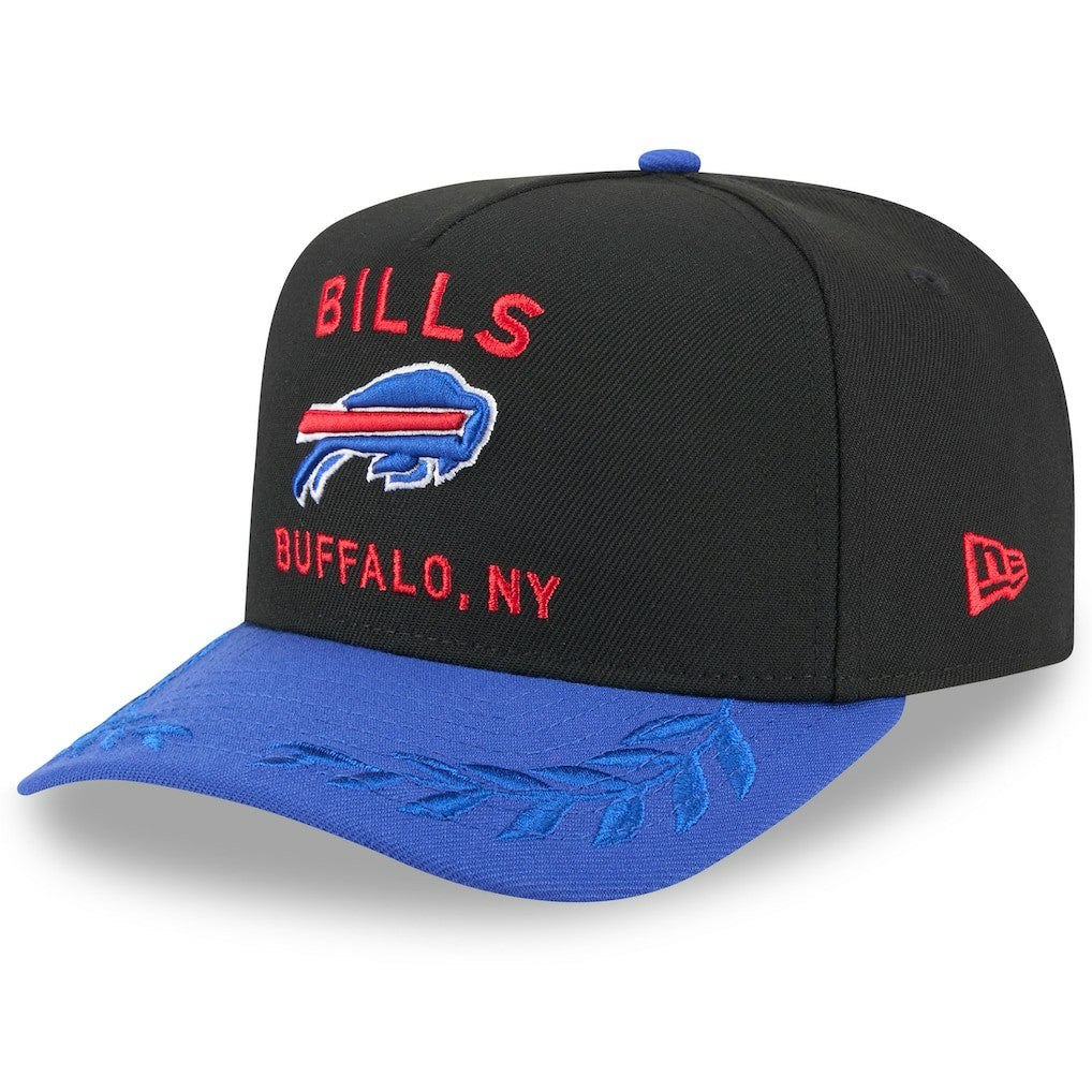 Buffalo Bills New Era Youth 2025 NFL Draft A-Frame 9FIFTY Snapback Hat Black/Royal