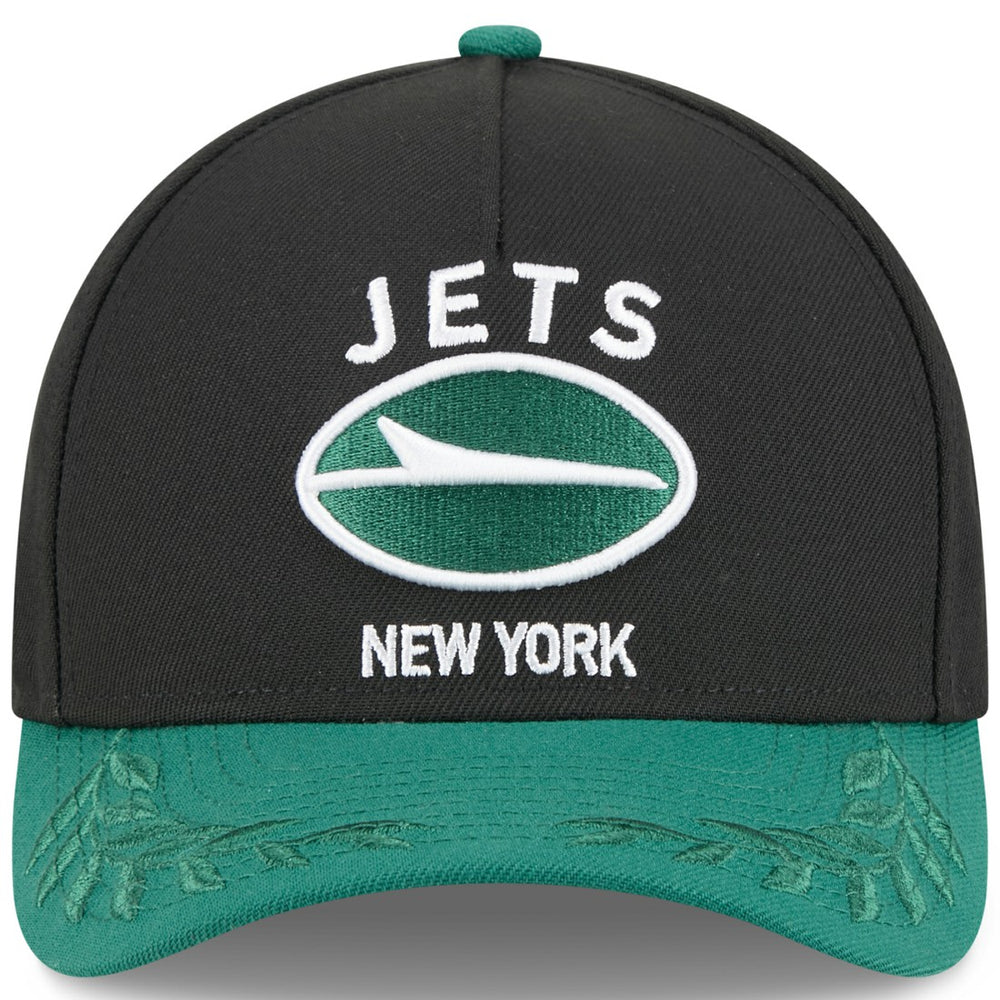 New York Jets New Era Youth 2025 NFL Draft 9FORTY A-Frame M-Crown Adjustable Hat Black/Green