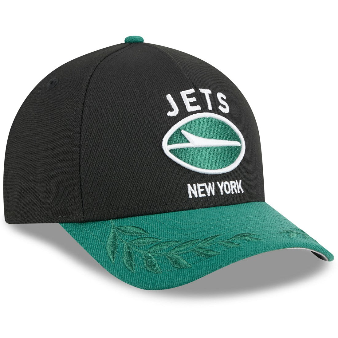 New York Jets New Era Youth 2025 NFL Draft 9FORTY A-Frame M-Crown Adjustable Hat Black/Green