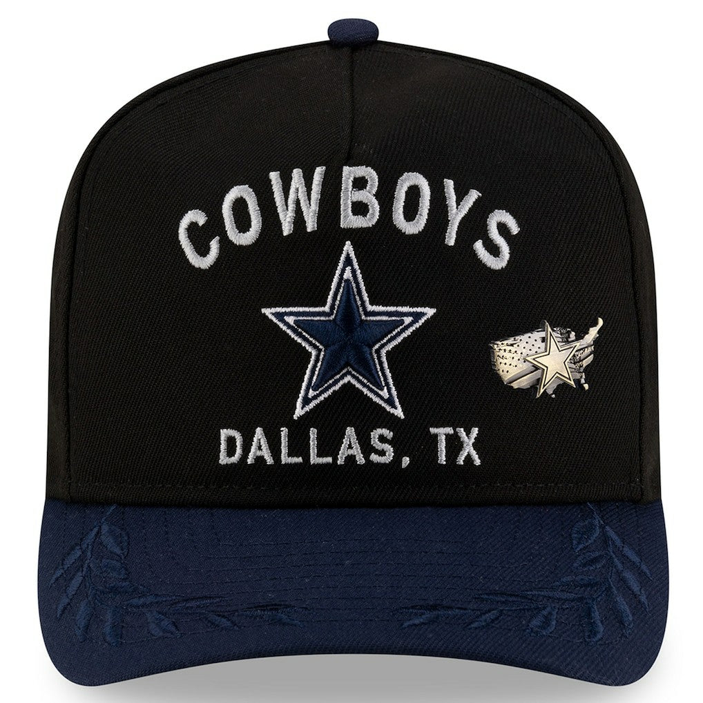 Dallas Cowboys New Era 2025 NFL Draft On Stage A-Frame 59FIFTY Fitted Hat Black/Navy