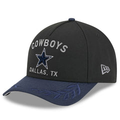 Dallas Cowboys New Era 2025 NFL Draft 9FORTY A-Frame M-Crown Adjustable Hat Black/Navy