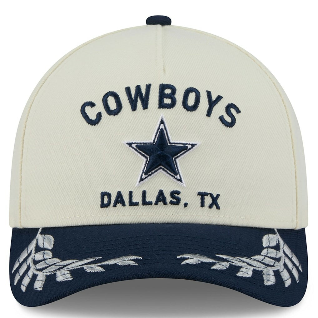 Dallas Cowboys New Era 2025 NFL Draft 39THIRTY Flex Hat Cream/Navy