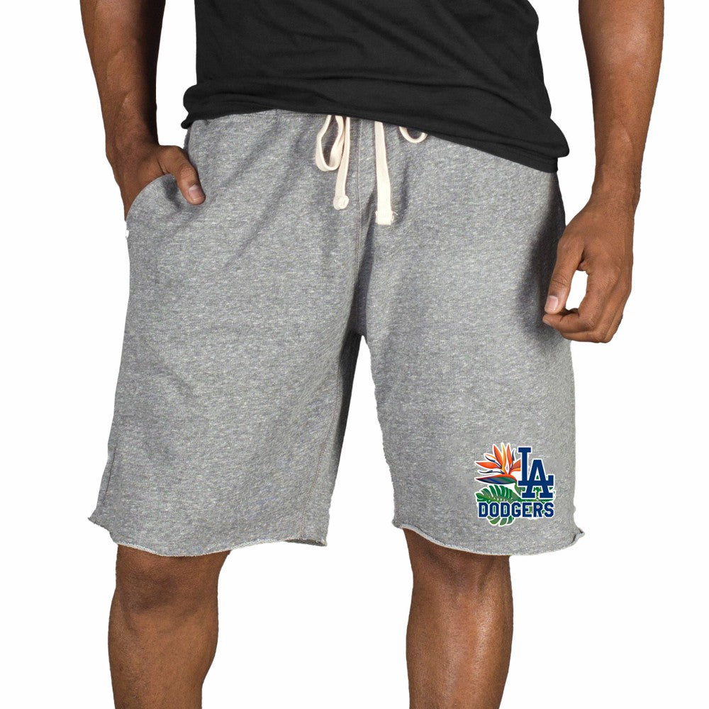 Los Angeles Dodgers Concepts Sport Mainstream Tri-Blend Shorts - Gray Shorts