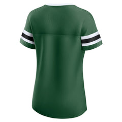 New York Jets Women's Original State Lace-Up T-Shirt Green