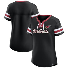 Arizona Cardinals Women's Original State Lace-Up T-Shirt Black