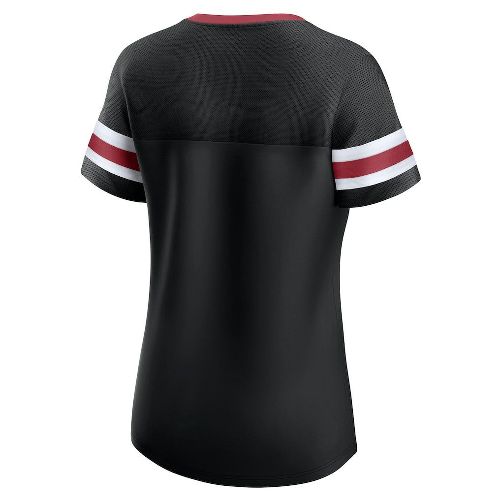 Arizona Cardinals Women's Original State Lace-Up T-Shirt Black