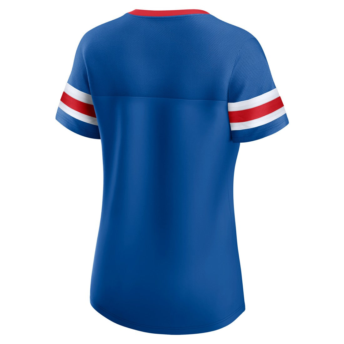 New York Giants Women's Bling Athena Jersey Style Lace-up T-Shirt Royal