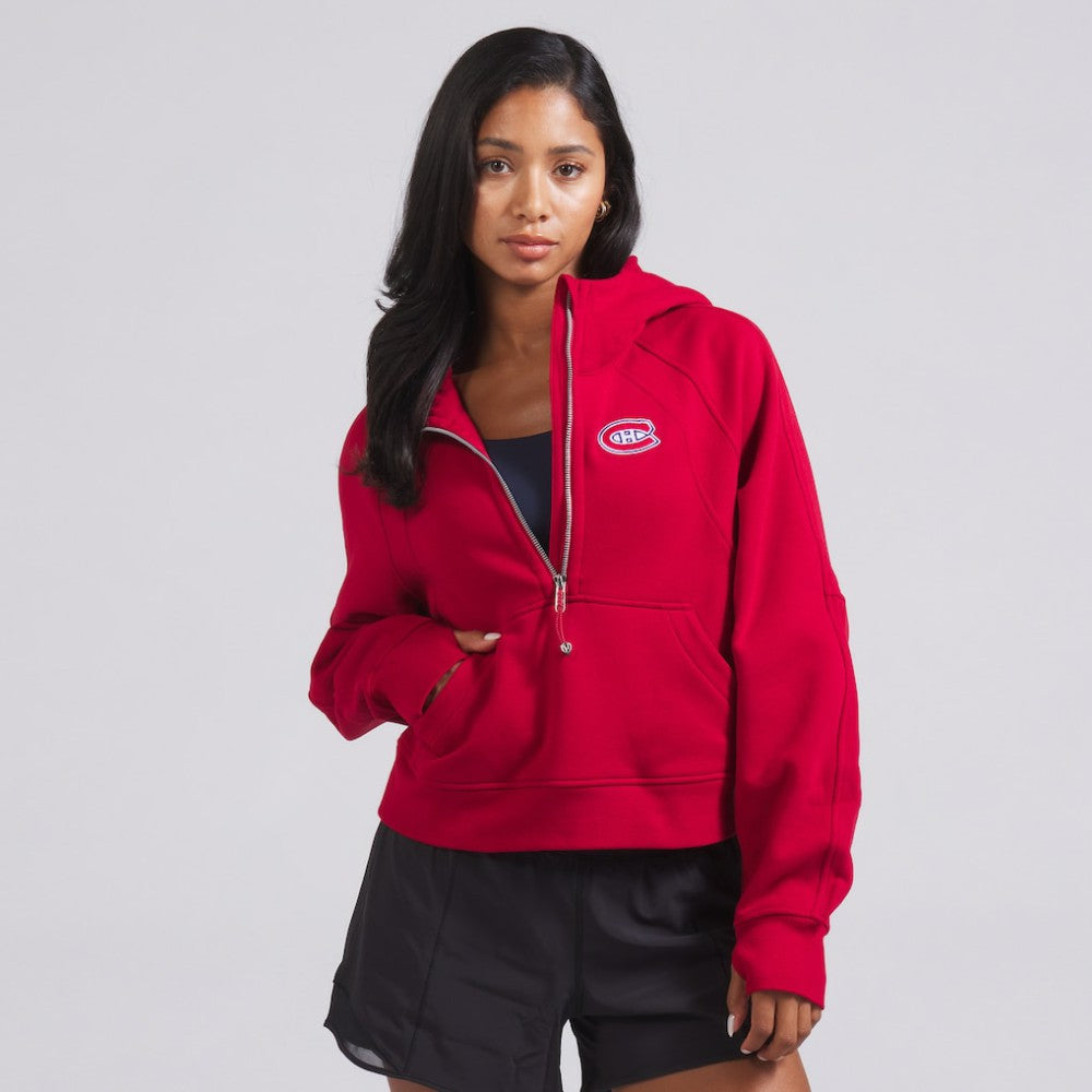 NHL Montreal Canadiens lululemon Women's Scuba Oversized Half-Zip Hoodie - True Red