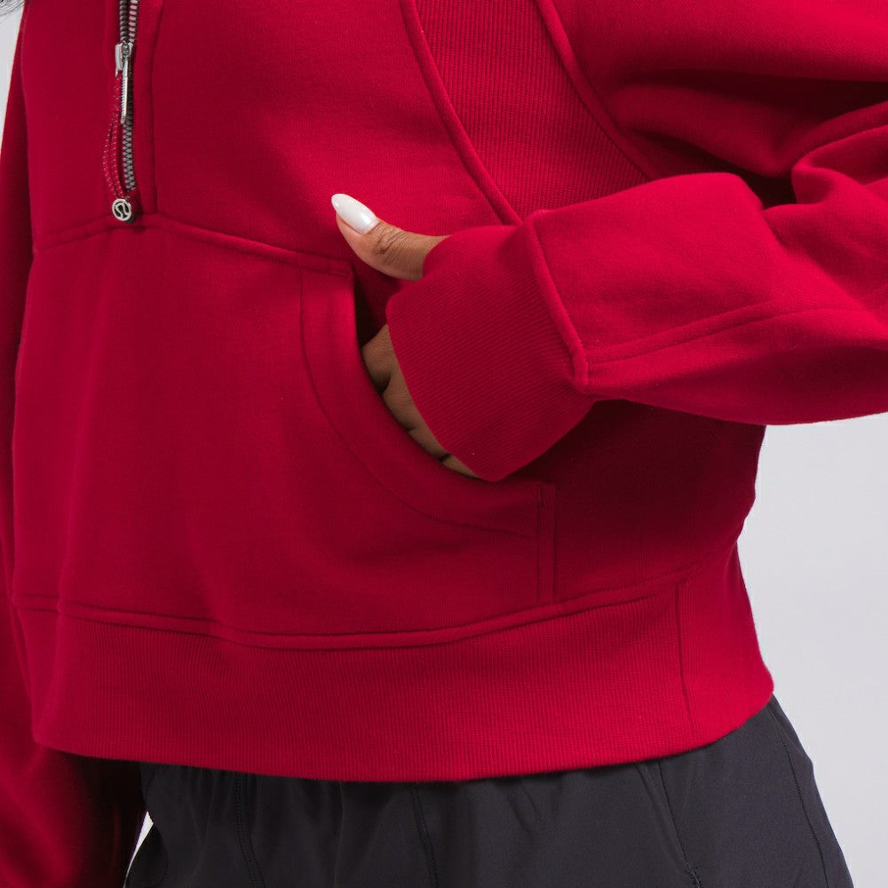 NHL Montreal Canadiens lululemon Women's Scuba Oversized Half-Zip Hoodie - True Red