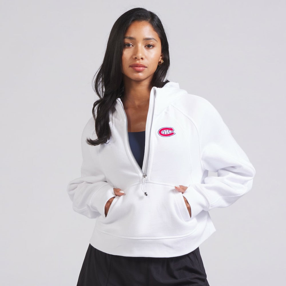 NHL Montreal Canadiens lululemon Women's Scuba Oversized Half-Zip Hoodie - White
