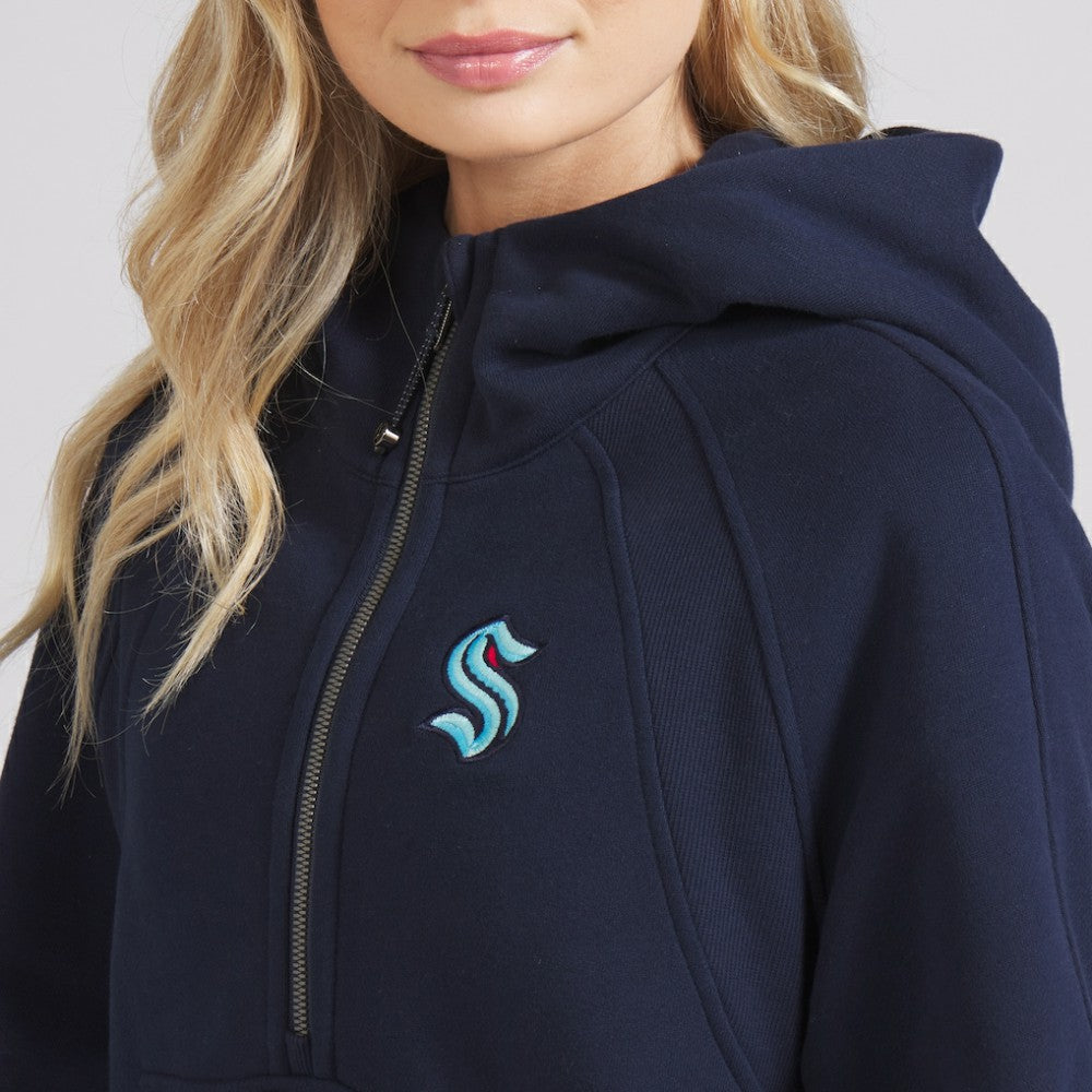 NHL Seattle Kraken lululemon Women's Scuba Oversized Half-Zip Hoodie - True Navy