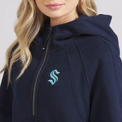 NHL Seattle Kraken lululemon Women's Scuba Oversized Half-Zip Hoodie - True Navy