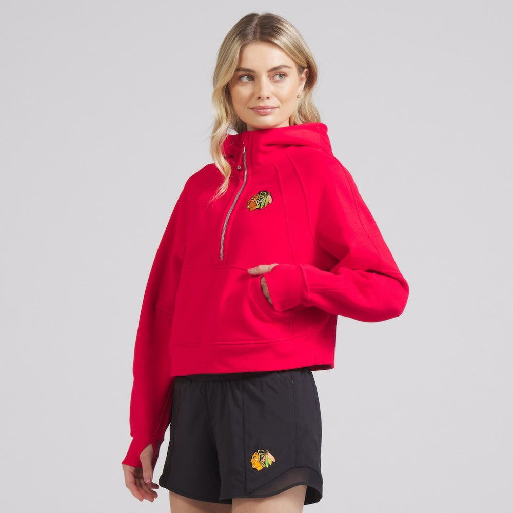 NHL Chicago Blackhawks lululemon Women's Scuba Oversized Half-Zip Hoodie - True Red