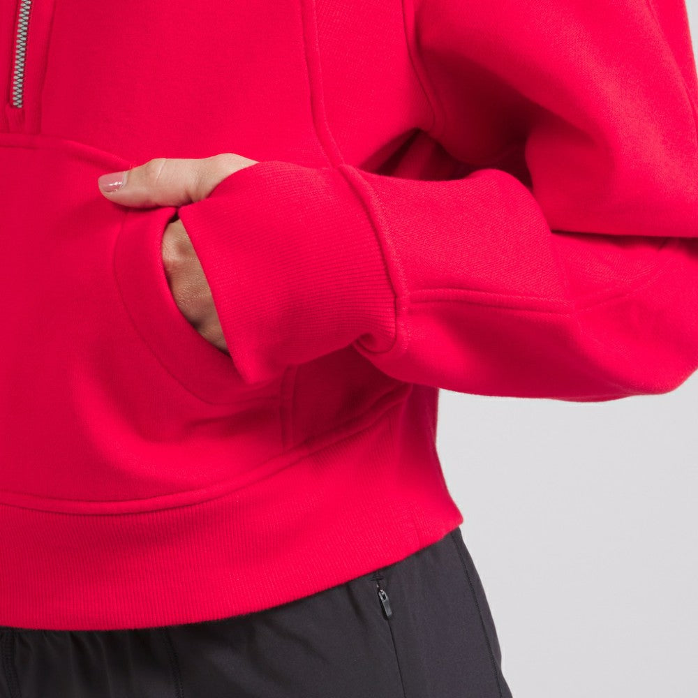 NHL Chicago Blackhawks lululemon Women's Scuba Oversized Half-Zip Hoodie - True Red