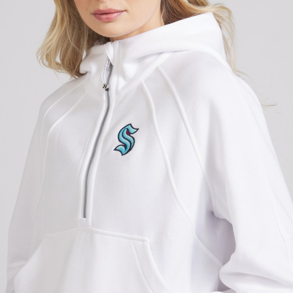 NHL Seattle Kraken lululemon Women's Scuba Oversized Half-Zip Hoodie - White