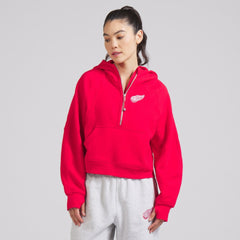 NHL Detroit Red Wings lululemon Women's Scuba Oversized Half-Zip Hoodie - True Red
