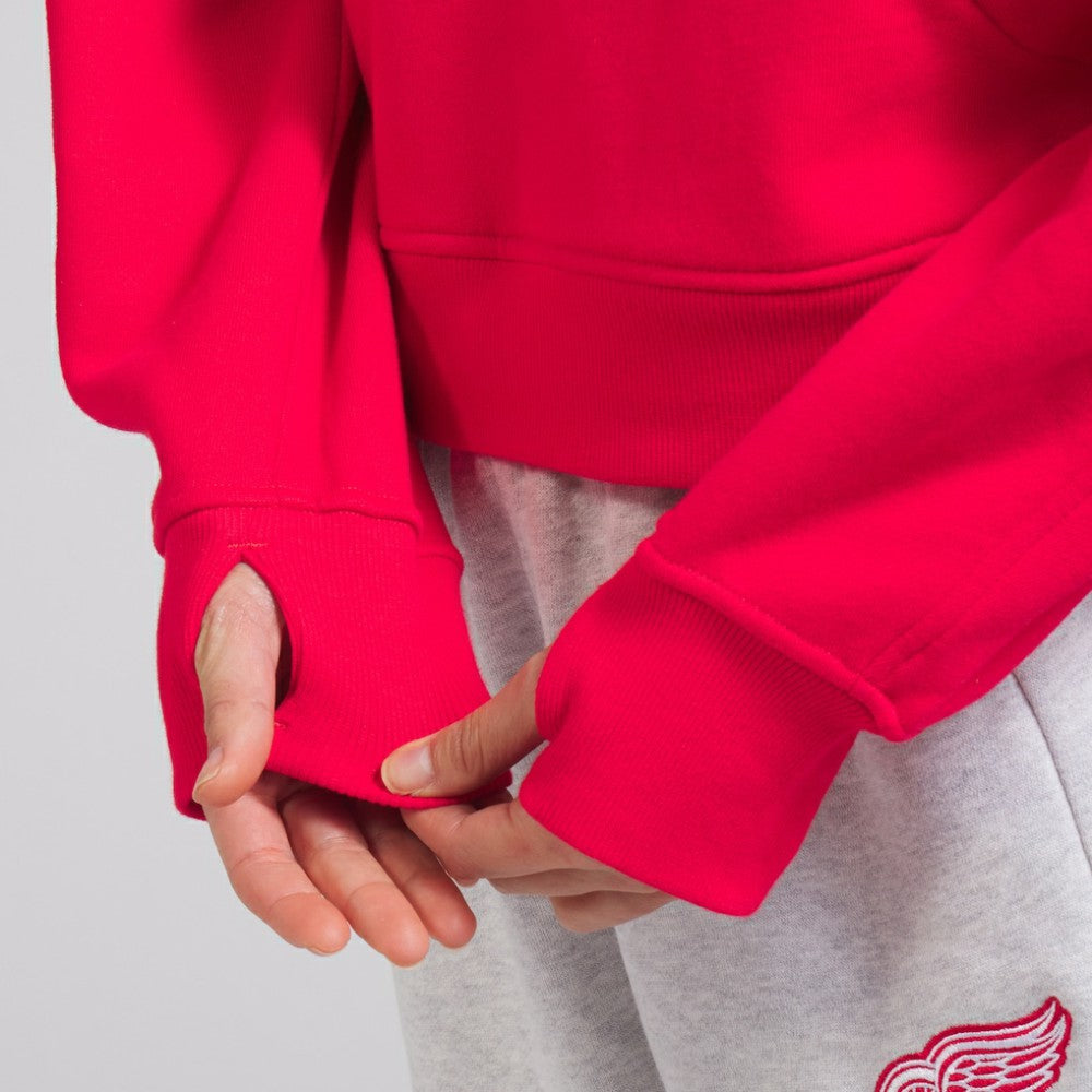NHL Detroit Red Wings lululemon Women's Scuba Oversized Half-Zip Hoodie - True Red