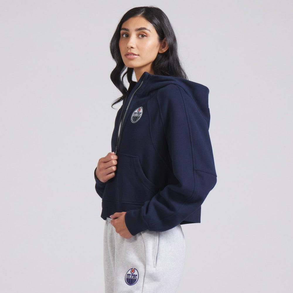 NHL Edmonton Oilers lululemon Women's Scuba Oversized Half-Zip Hoodie - True Navy