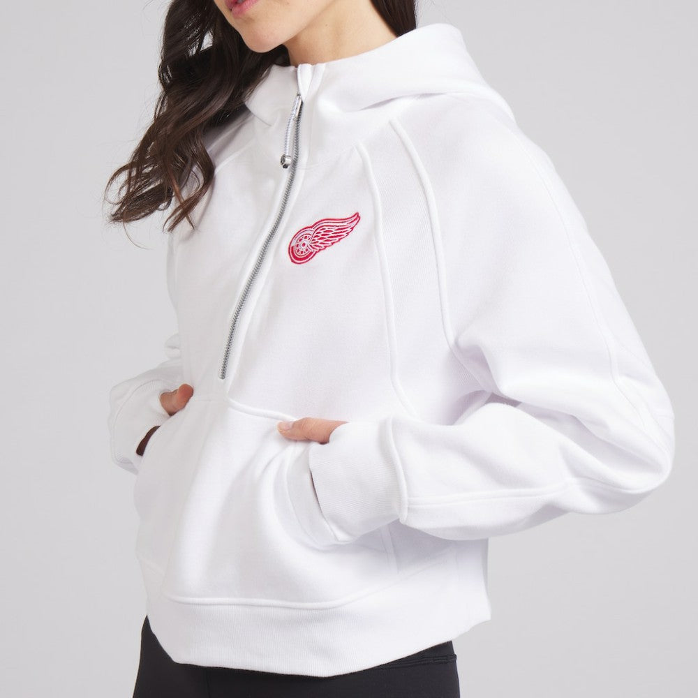 NHL Detroit Red Wings lululemon Women's Scuba Oversized Half-Zip Hoodie - White