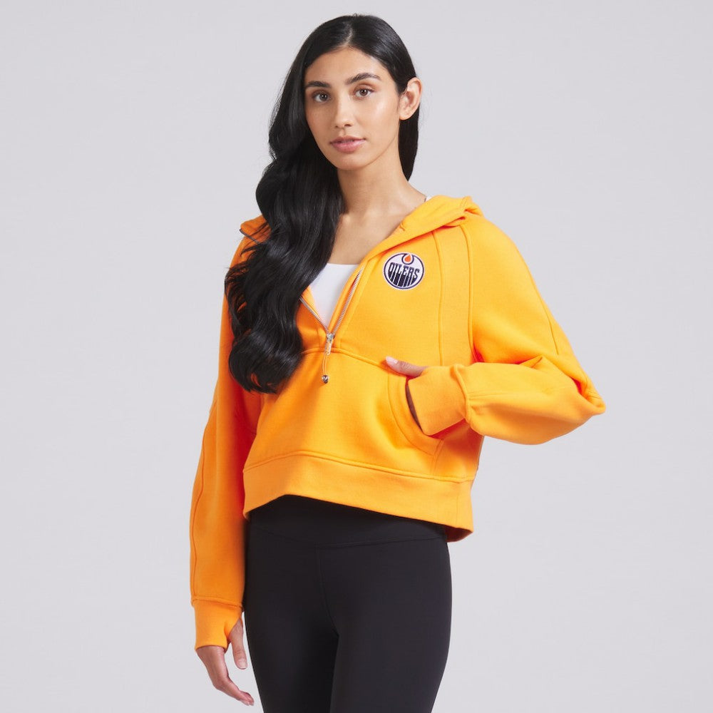 NHL Edmonton Oilers lululemon Women's Scuba Oversized Half-Zip Hoodie - Tiger