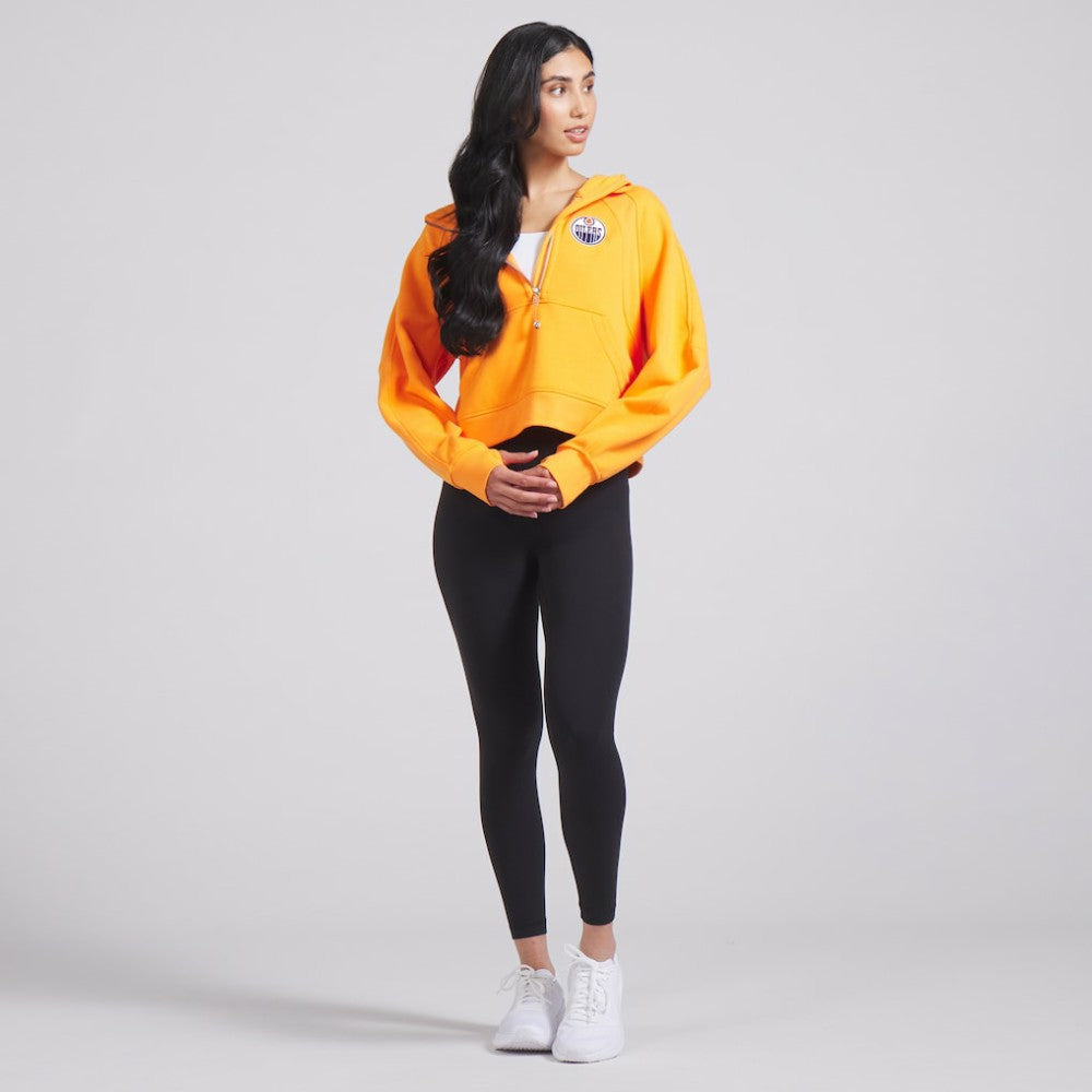 NHL Edmonton Oilers lululemon Women's Scuba Oversized Half-Zip Hoodie - Tiger