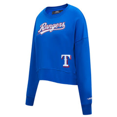 Texas Rangers Pro Standard Women's Game Day Classics Crewneck Pullover Sweatshirt - Royal Pullover