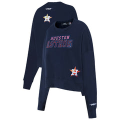 Houston Astros Pro Standard Women's Game Day Classics Crewneck Pullover Sweatshirt - Navy Pullover