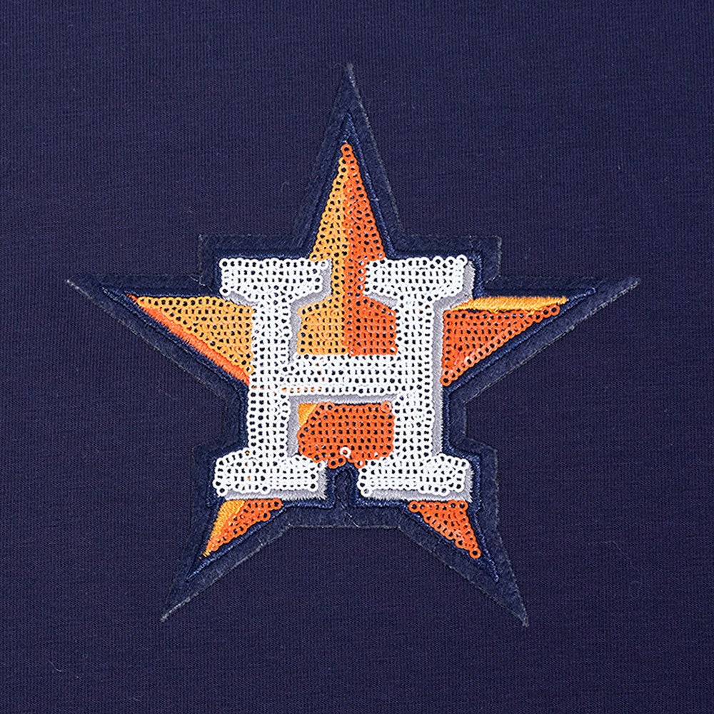 Houston Astros Pro Standard Women's Game Day Classics Baby Doll Cropped T-Shirt - Navy T-shirts