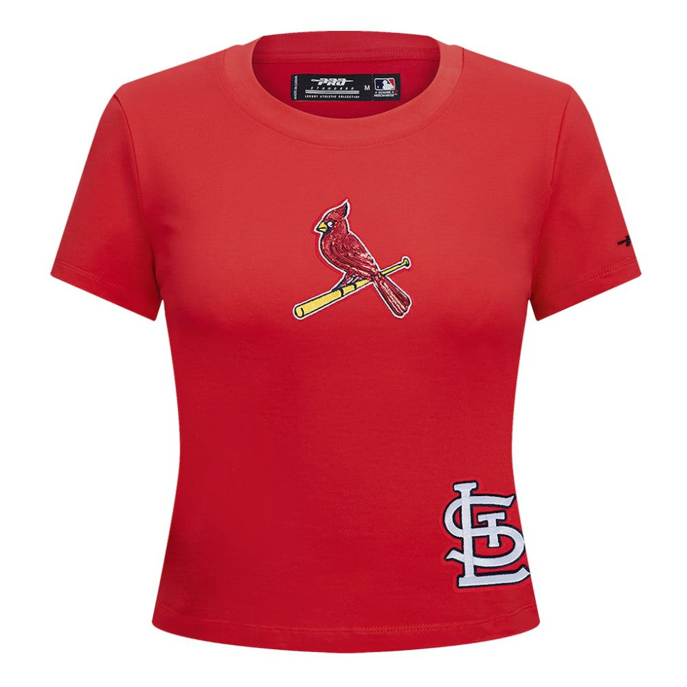 St. Louis Cardinals Pro Standard Women's Game Day Classics Baby Doll Cropped T-Shirt - Red T-shirts