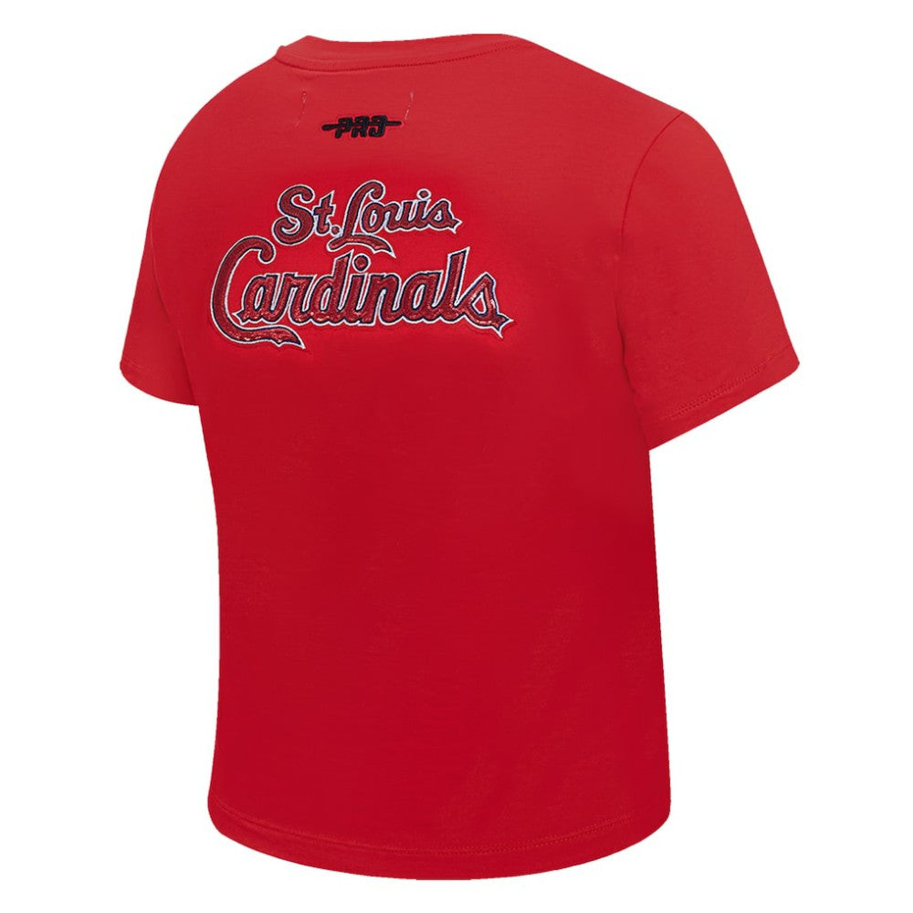 St. Louis Cardinals Pro Standard Women's Game Day Classics Baby Doll Cropped T-Shirt - Red T-shirts