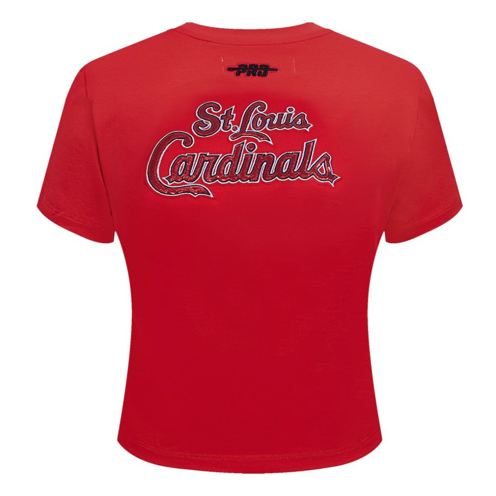 St. Louis Cardinals Pro Standard Women's Game Day Classics Baby Doll Cropped T-Shirt - Red T-shirts