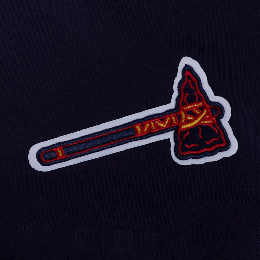 Atlanta Braves Pro Standard Women's Game Day Classics Baby Doll Cropped T-Shirt - Navy T-shirts