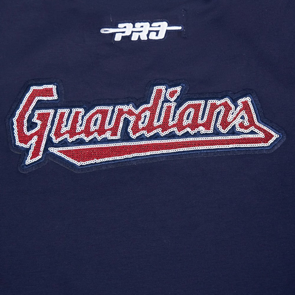 Cleveland Guardians Pro Standard Women's Game Day Classics Baby Doll Cropped T-Shirt - Navy T-shirts