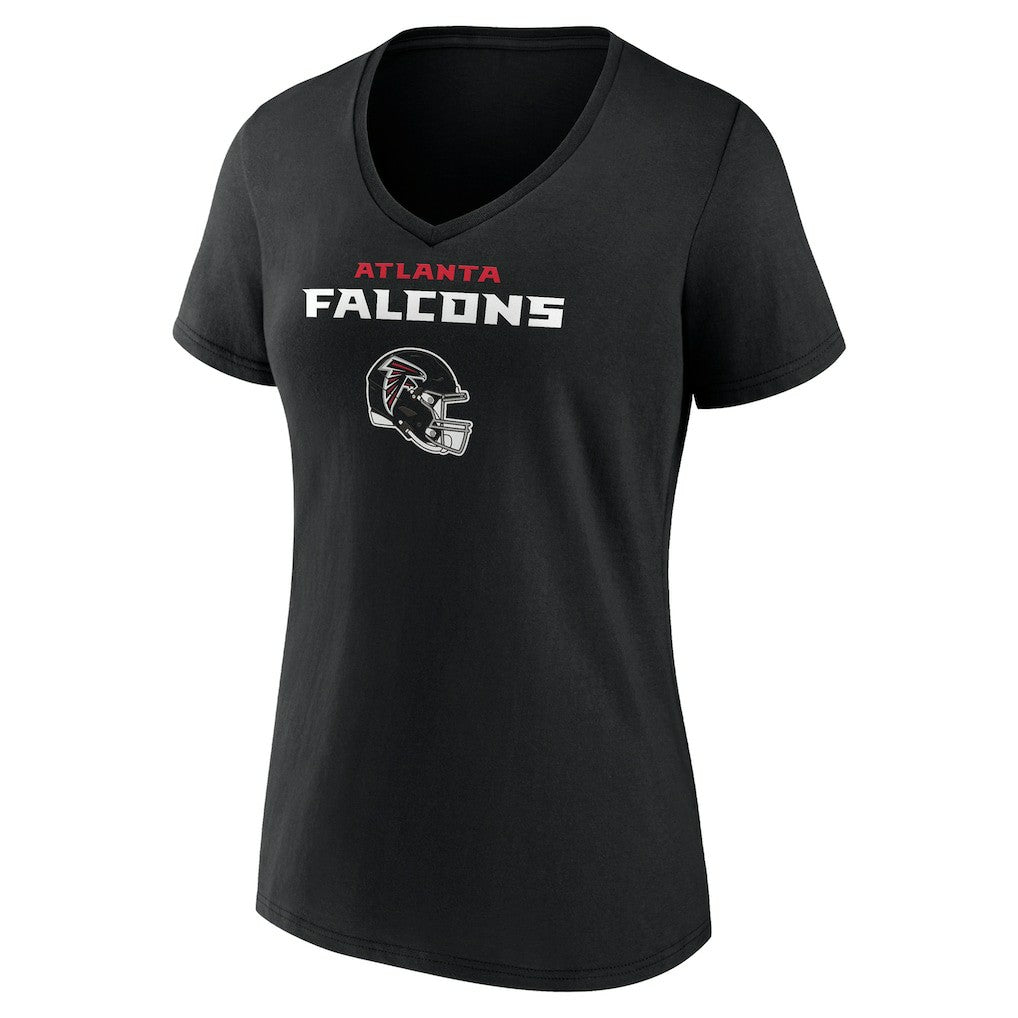 Michael Penix Jr. Atlanta Falcons Women's Name & Number Team Wordmark V-Neck T-Shirt Black