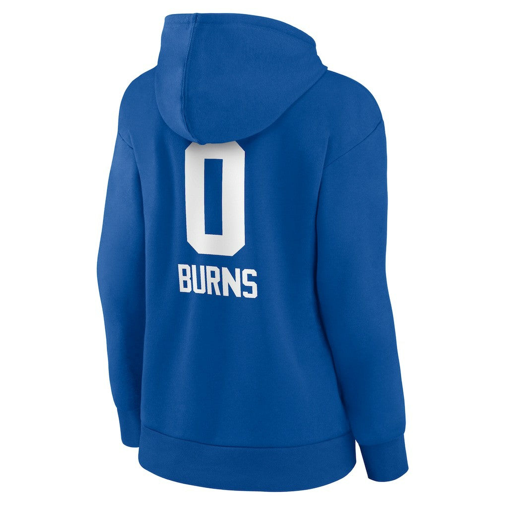 Brian Burns New York Giants Women's Name & Number Team Wordmark Pullover Hoodie Royal