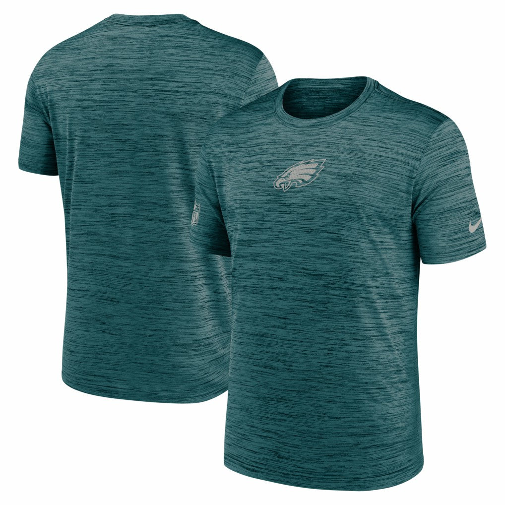 Philadelphia Eagles Big & Tall Sideline Velocity Performance T-Shirt Midnight Green