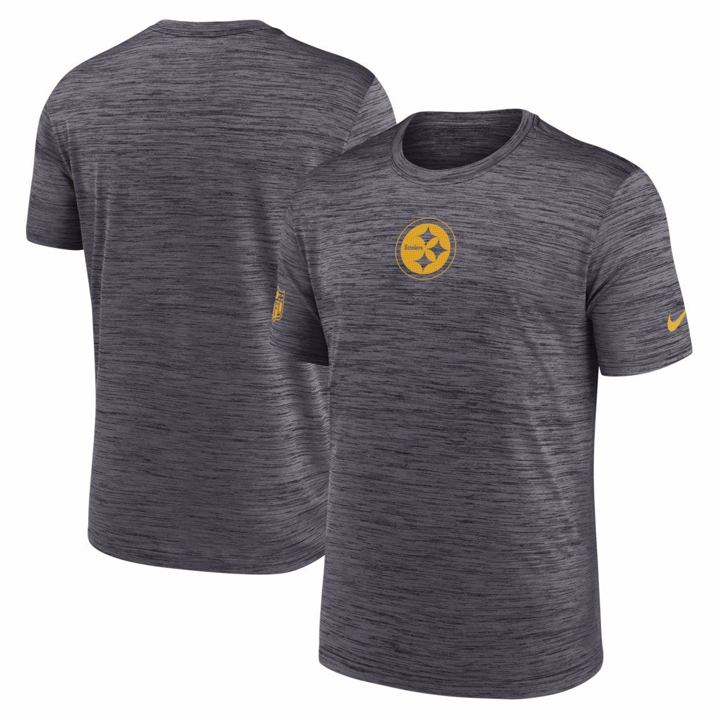 Pittsburgh Steelers Big & Tall Sideline Velocity Performance T-Shirt Black