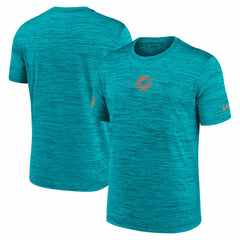 Miami Dolphins Big & Tall Sideline Velocity Performance T-Shirt Aqua