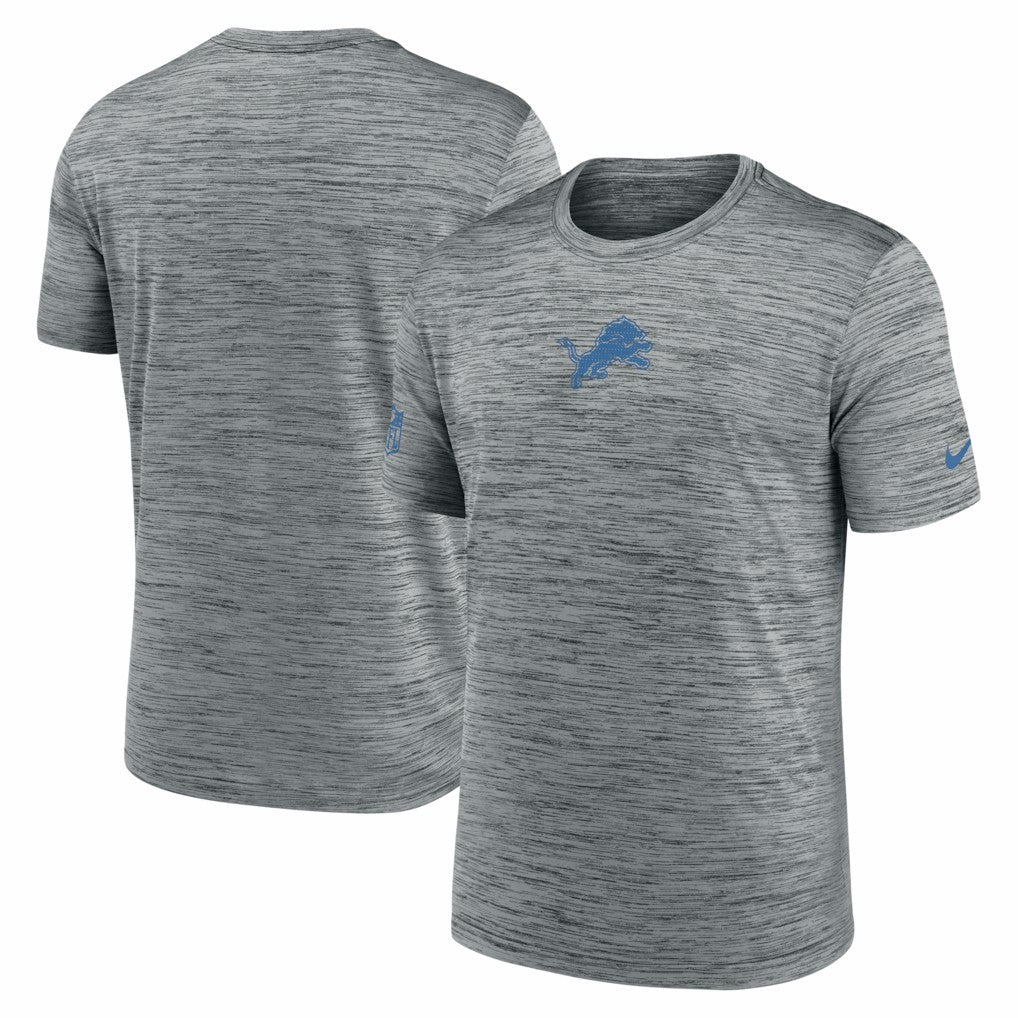 Detroit Lions Big & Tall Sideline Velocity Performance T-Shirt Gray