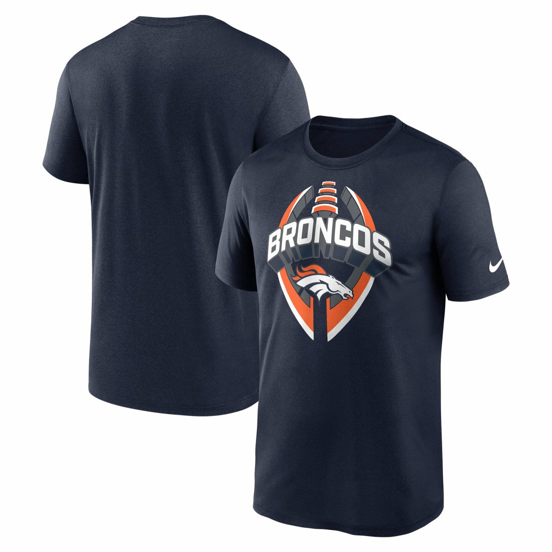 Denver Broncos Big & Tall Primetime Legend Icon Performance T-Shirt Navy