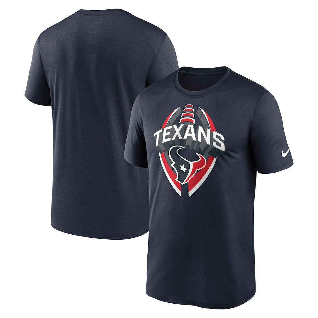 Houston Texans Big & Tall Primetime Legend Icon Performance T-Shirt Navy