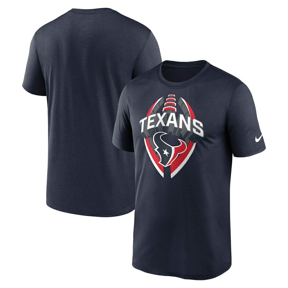 Houston Texans Big & Tall Primetime Legend Icon Performance T-Shirt Navy
