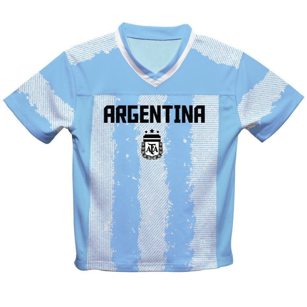Lionel Messi Argentina National Team Vive La Fete Football Jersey Light Blue sale