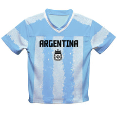 Lionel Messi Argentina National Team Vive La Fete Football Jersey Light Blue sale