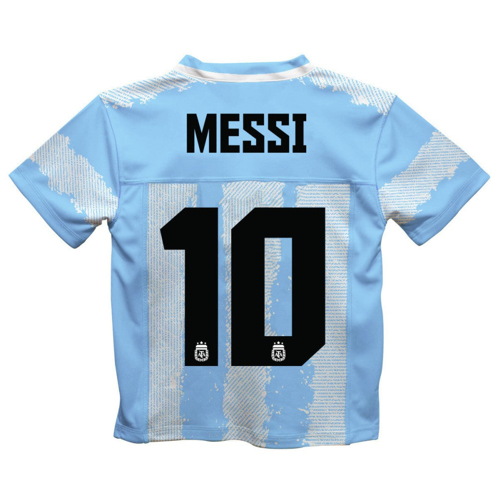 Lionel Messi Argentina National Team Vive La Fete Football Jersey Light Blue sale